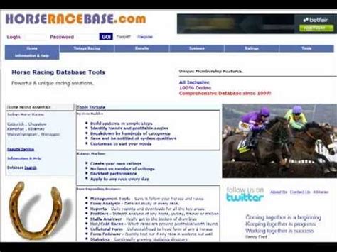 horseracebase|HorseRaceBase.com demo .